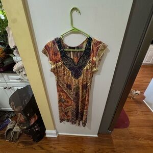 Bohemian Paisley Women's Top with Embellishment/embroidery